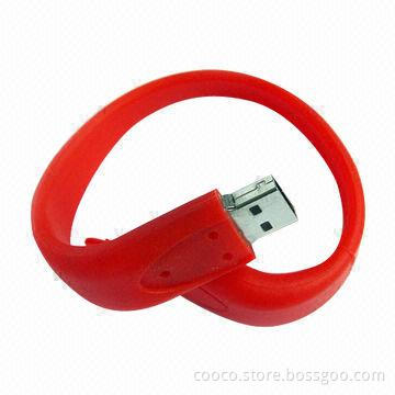 Bracelet Bootable USB Memory Stick, 1 to 256GB Memory Storage, 5-year Warranty, USB2.0 Interface